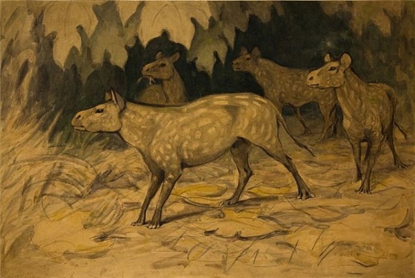Vasily Vatagin - creator of watercolor images of primitive horses